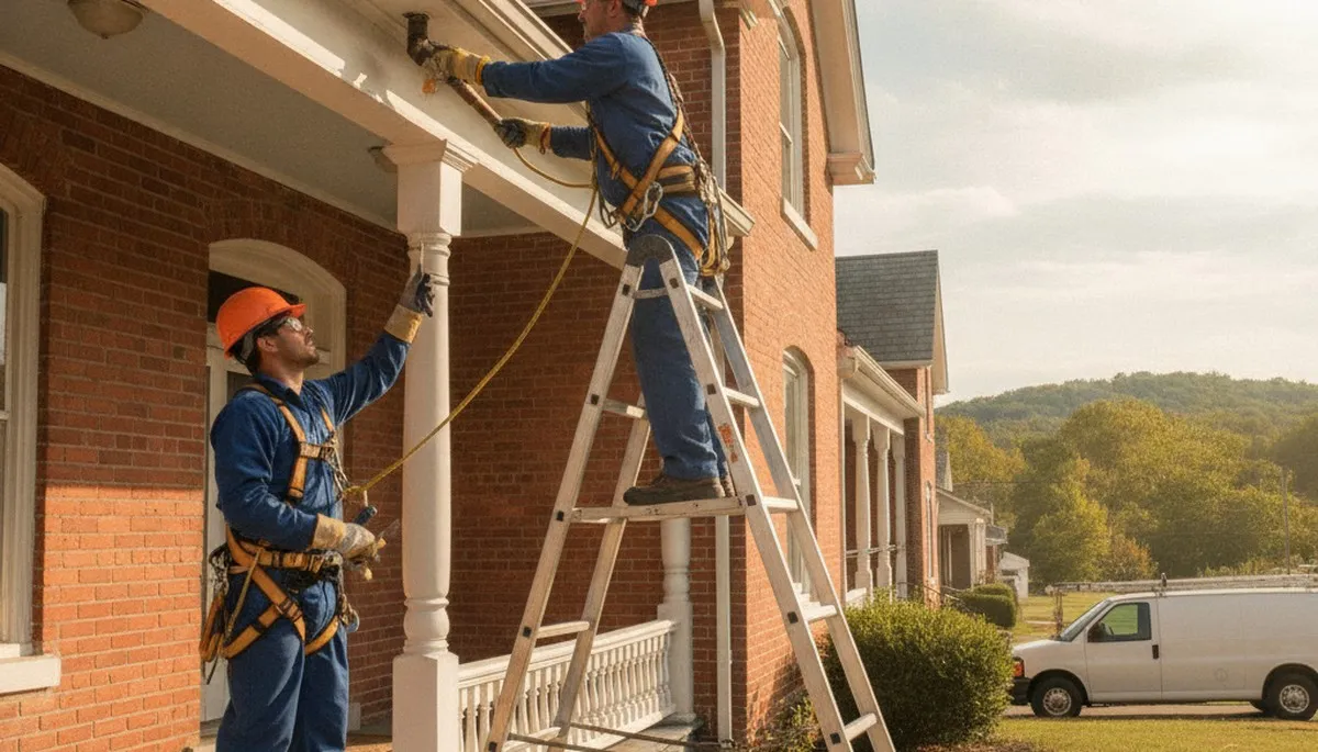 Plumber repairing a pipe in Harrisburg, PA for plumbing repair service